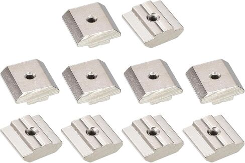 uxcell t Nuts, 40pcs - Nickel Plated Carbon Steel t Slot Bolts, 3030 Series M8 Hammer Head Fastener, Sliding t Nuts for Aluminum Extrusion Profile (Silver) in Saudi Arabia