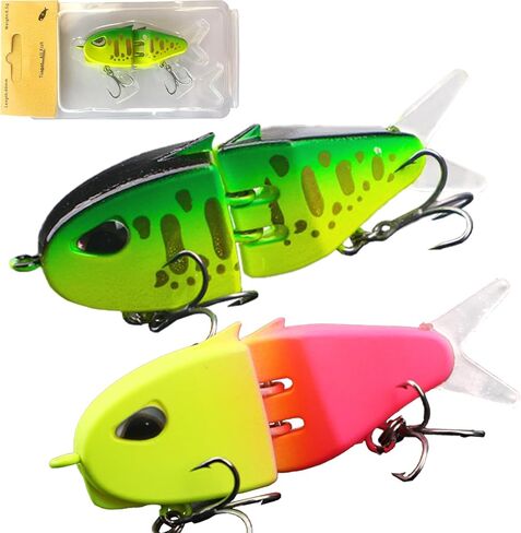 Mini Glide Bait Whopper Popper Fishing Eugh ، Slow Slicking Wide S Motion Smooth Multi-pointed Glide Bait لسمك السلور ، جثم الراح in Saudi Arabia