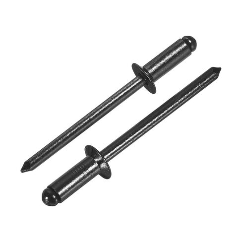 uxcell 100Pcs 3/16" x1/2" Aluminum Blind Rivets, Aluminum Grip and Steel Mandrel, Countersunk Head Long Split Rivets for Metal, Furniture, Automotive, Black in Saudi Arabia