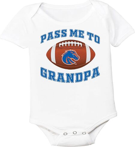 Boise State Broncos Pass Me To GrandPa Baby Bodysuit Onesie in Saudi Arabia