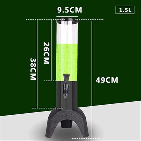 Beer Drinks Dispenser Beer Dispenser Beer Tower Dispenser 1.5L Transparent Beverage Tower Dispenser with Colored Lights and Detachable Ice Tube Home Bar Cask Ale Dispenser in Saudi Arabia