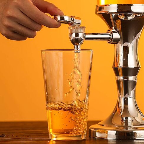 Beer Drinks Dispenser Beer Dispenser, 1.5L/2L/3L Transparent Beverage Dispenser, with Colored Lights and Detachable Ice Tube Home Bar Cask Ale Dispenser(2L) in Saudi Arabia