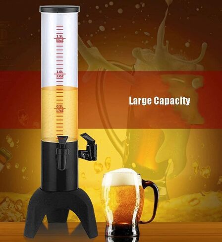 Beer Drinks Dispenser Beer Dispenser: A Beer Tower Dispenser with A Freezing Tube, Easy to Clean, Suitable for Party Beverage Dispensers Home Bar Cask Ale Dispenser(1.5L) in Saudi Arabia