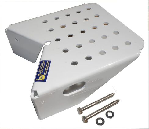 Boat Dock Step, Single-Step Boarding Platform, Aluminum with Powder Coat Finish, Post Mount in Saudi Arabia