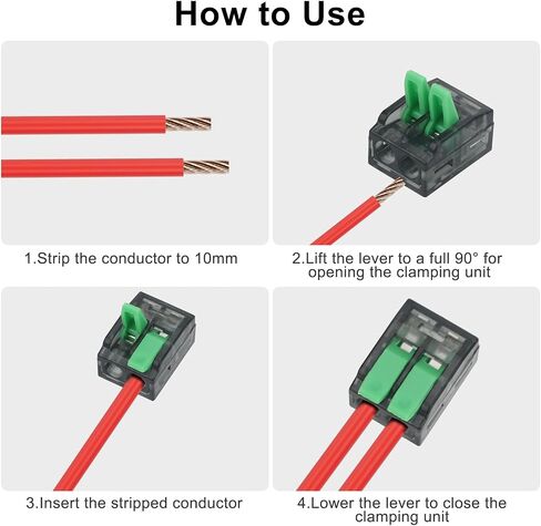 Linkstyle 75PCS Lever Wire Connectors, 24-12 AWG Quick Electrical Wire Splice Connectors Push-in, 2/3/5 Conductor Combination Kit in Saudi Arabia