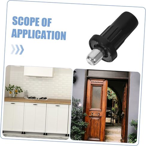 GLEAVI 50pcs Spring Loaded Repair for Cabinet Door Black Iron Plastic DIY Furniture Fitting Connector in Saudi Arabia