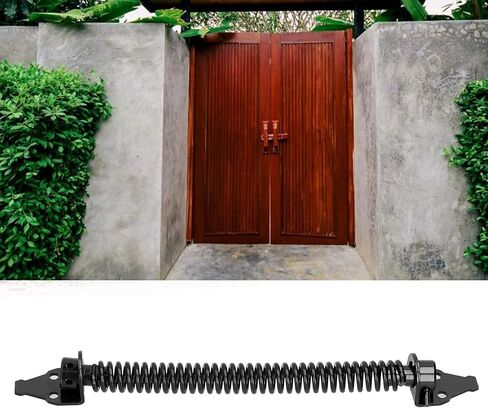 Adjustable Door Gate Spring Automatic Close Hinge, Carbon Steel, Door Supplies, Easy Install, Suitable for Wooden Boxes Courtyard Gates in Saudi Arabia