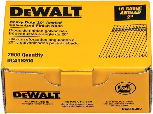 مسامير Dewalt Finish ، 20 درجة ، 2 بوصة ، 16GA ، 2500 حزمة (DCA16200) in Kuwait