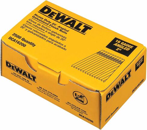 مسامير Dewalt Finish ، 20 درجة ، 2 بوصة ، 16GA ، 2500 حزمة (DCA16200) in Kuwait