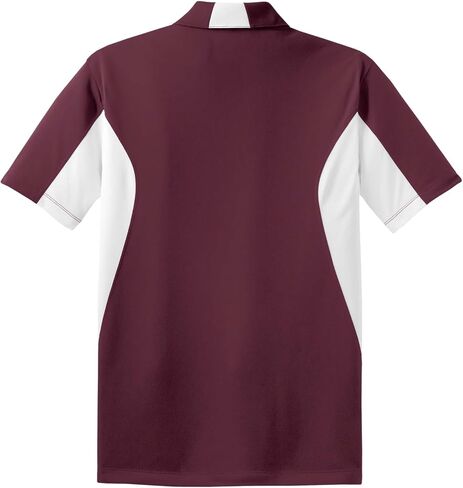 Sport-Tek Side Blocked Micropique Sport-Wick Polo. ST655 Maroon/White in Saudi Arabia