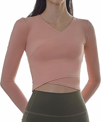 Deviwear Pilates نطاقات التفاف المحصول لدانة نايلون خفيفة الوزن مع V-teck ، فتل الرطوبة ، التخسيس Devi-T0081 in Kuwait