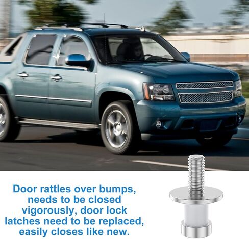 Car Door Lock Bolt Latch Kit Rust Resistant Car Door Lock Repair Kit Solid Locking Car Door Lock Bolts Easy to Install Car Door Lock Screws(Silver) in Saudi Arabia