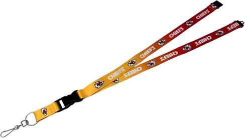 Pro Specialties Group NFL Kansas City Chiefs Ombre Lanyard, Team Colors, One Size in Saudi Arabia