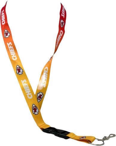 Pro Specialties Group NFL Kansas City Chiefs Ombre Lanyard, Team Colors, One Size in Saudi Arabia