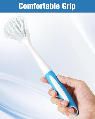 Dish Brush, Dish Scrubber & Kitchen Scrub Brush for Dishes, Pots, Pans, Sink, Cast Iron, Yellow-green 3 Pack in Saudi Arabia