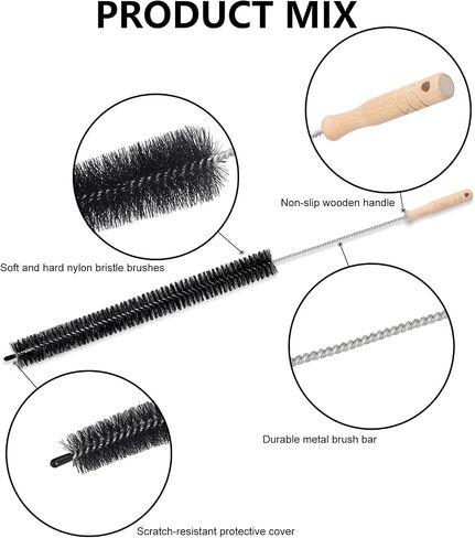 Dryer Vent Cleaning Brush - Lint Removal Cleaner Tool, LongFlexible with Wood Handle (28.7Inches) in Saudi Arabia