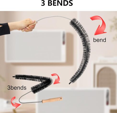 Dryer Vent Cleaning Brush - Lint Removal Cleaner Tool, LongFlexible with Wood Handle (28.7Inches) in Saudi Arabia