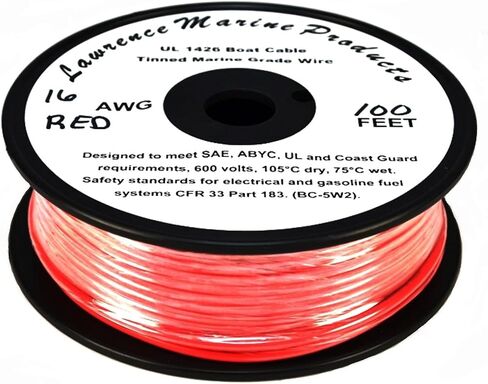 16 AWG Tinned Marine Primary Wire, White, 50 Feet in Saudi Arabia