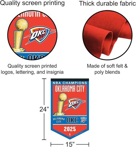 Wincraft Oklahoma City Thunder 2025 Banner Champions Banner in Saudi Arabia