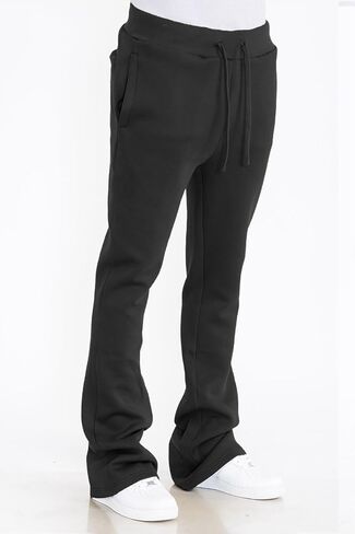 Weiv Gear Men Cotton Tech Fleece Specepants مفتوحة أسفل الجيوب مع صناديق جماعية متدلية in Kuwait