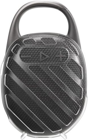 حالة Kwmobile لـ JBL Clip 5 Caseer Case - TPU غطاء واقي مع حامل صغير لمكبر صوت بلوتوث - شفاف in Saudi Arabia
