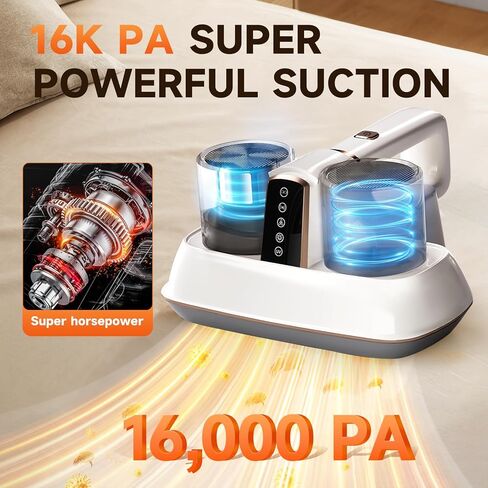 فراغ الفراش الفراغ الفراغ الفراغ ، 1 كيلو بايكال ، مكنسة فراغ سرير محمولة مع مرشح HEPA و 140 ℉ الهواء الساخن و UV-C ، 33K صفع/دقيقة 500W الأريكة قوية لأريكة أريكة سجاد مع الحبل in Saudi Arabia