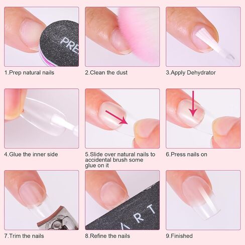 Makartt Super Strong Nail Glue for Press ons: Acrylic Nail Tips-Fake Nails-Salon Quality, Brush On, Quick Dry, Easy Application Durable & Long-Lasting Fast Glue False Nails in Kuwait