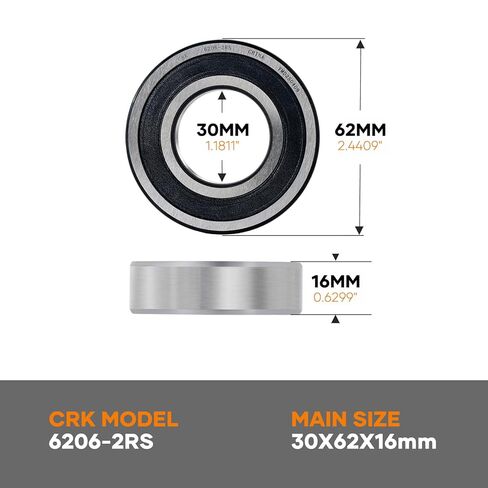 1 Pack 6205-2RS Deep Groove Ball Bearings, 25x52x15mm,Double Sealed Ball Bearing Chrome Steel P6 in Saudi Arabia