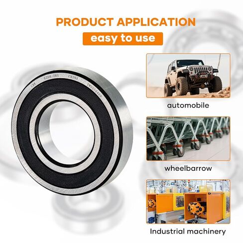 1 Pack 6205-2RS Deep Groove Ball Bearings, 25x52x15mm,Double Sealed Ball Bearing Chrome Steel P6 in Saudi Arabia