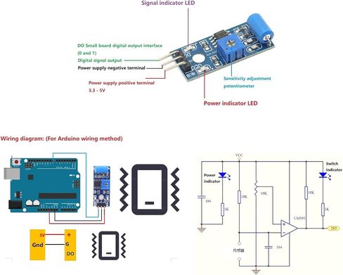 5pcs SW 420 Motion Sensor Module Vibration Sensor Vibration Switch Alarm Sensors for Arduino in Saudi Arabia