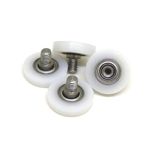 5pcs OD 15mm Package POM Bearing Flat Pulley with M4 Screw 15xM4 BS62315-4C1L5M4 Sliding Glass Door Mute Nylon Wheel Roller(OD22 x W7 x M6) in Saudi Arabia