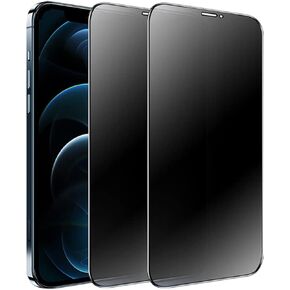 2 Pack Compatible with iPhone 12 Pro Max 6.7" Matte Privacy Screen Protector, Anti-Glare Anti-Spy Scratch Resistant Tempered Glass Film, Anti-Shatter, Rounded Edge Full Coverage