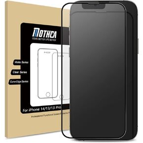 Mothca Matte Glass Screen Protector for iPhone14/iPhone 13/13 Pro 6.1-inch Anti-Glare/Anti-Fingerprint Tempered Glass Film Full Screen Case Friendly Bubble Free for iPhone 14/13/13 Pro Smooth as Silk