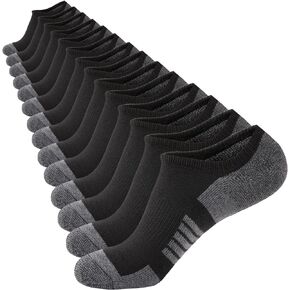 COOVAN Mens Socks No Show Low Cut Short Casual Invisible Running Sock, Mens Athletic No Slip Grip Socks (7 pairs)