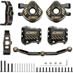 Ackerman Angle Brass Kit for 1/18 TRX4M Steering Links Steering Blocks Knuckle Caster Blocks C-Hubs and Axle Cover 75g Counterweight RC Crawler Car Upgrade Accessories