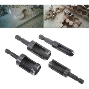 4pcs Hex Shank Drill Bit Set Plug Wood Cutter Tool Woodworking Tenon for Counter Bored Holes Drill Bits Set