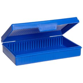 Heathrow Scientific HD15990C White Polypropylene 25 Place Economy Microscope Slide Box, 141mm Length x 92mm Width x 36mm Height