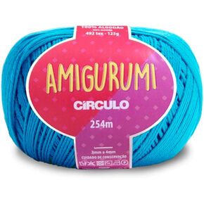 Circulo Amigurumi Yarn, 100% Mercerized Brazilian Virgin Cotton - Cotton Yarn for Crocheting and Knitting, Soft Yarn, White Yarn Art - Sport Weight Yarn, 4.4 oz, 278 yds - Color 8001 - White