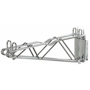 Nexel 18" Fixed Wall Mount Double Wire Shelf Bracket, Silver Epoxy Finish