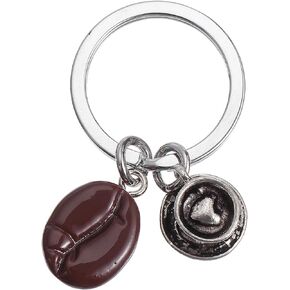 VALICLUD 3 pieces Cute Keyring Coffee Coffee Bean keychain key ring gift Coffee keyring Bean Key Ring