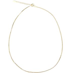 Silver Gold Rose Gold Chain Necklace for Women Girls Thin Necklace Chains for Women 15 Inches Necklace Box Chain