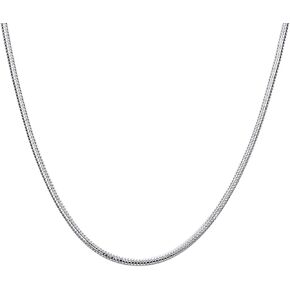 Fashion Jewelry 925 Sterling Silver 3mm Snake Chain Necklace for Men Women (20 Inches)