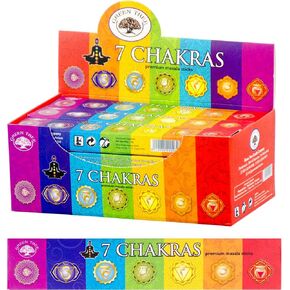 Green Tree Incense Stick 12 x 15gr (7 Chakra)