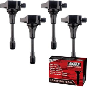Set of 4 Ignition Coils C1696 UF549 5C1753 Compatible with 2008-2017 Nissan Sentra Altima Cube Rogue Versa Infiniti FX50 M56 QX60 NV200 NV350 Pathfinder - 1.6L 1.8L 2.5L 5.0L 5.6L
