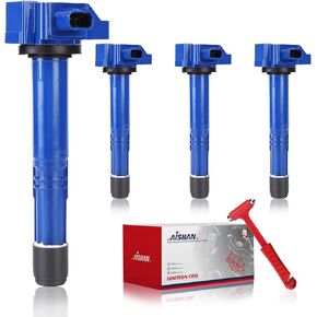 Set of 4 Ignition Coil Pack Compatible with Yamaha 2003-2007 YZF-R6 2006-2009 YZF-R6S 2002-2006 YZF-R1 2006-2014 FZ1 2009-2016 Vmax 1700 2015 FZS1 2003-2007 R6 | Replace# F6T558