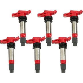 Ignition Coil Pack 30684245 306842450 LR002954 UF-594 UF594 C1723 6G9N-12A366 099700-1070 Set of 6 Compatible With Land Rover LR2 Volvo S60 S80 V70 XC60 XC70 XC90 3.0T 3.2 V6