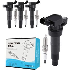 UF611 Ignition Coil Pack Spark Plug 4PCS 2.0L 2.4L 4.6L 5.0L L4 2007-2017 For Hyundai Equus Genesis Santa Fe Tucson,For Kia Borrego Forte Koup K900 Optima Rondo Sorento, GN10568