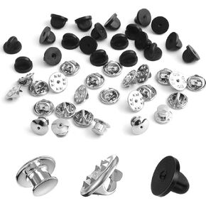 45 Pieces Pin Backs Locking Pin Keepers Locking Clasp Pin Backs Replacement with Blank Pins for Brooch Pins，Lapel Pins, Enamel Pins and Hat Pins