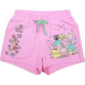 Hello Kitty & Friends Characters Celebrating Women’s Pink Sweat Shorts