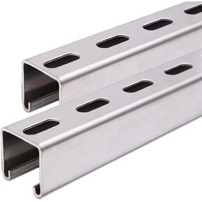 Metal Strut Channel with Slotted Back 300mm/11.81" 304 Stainless Steel U Channel 1 Pcs Framing Steel Channel - Efficient Support Solution (Thickness 1.5mm, Size 41x21mm)